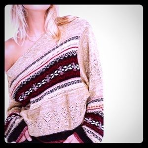 Free People Metallic Ski Lake Sweater M